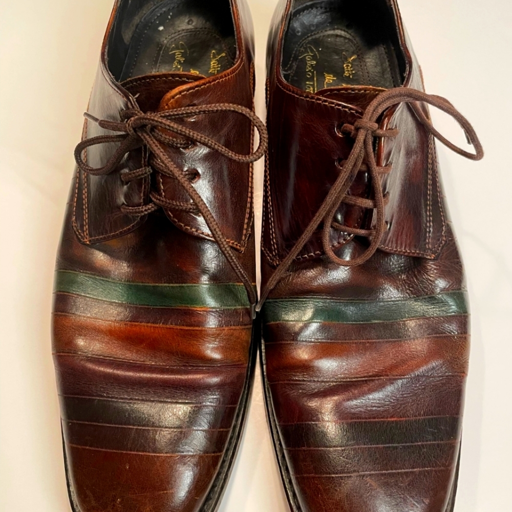 Galizio Torresi shoes style 318484 Size 40 brown with color blocks hand made
